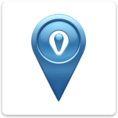 blue location pin sticker