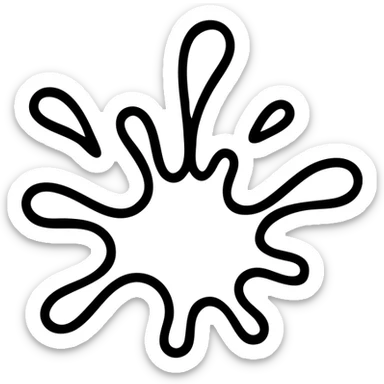 white splash liquid sticker