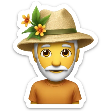 Blume mit hut sticker