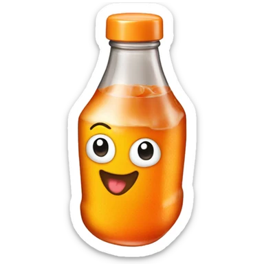 Poppi soda orange flavor sticker