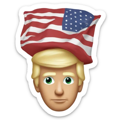 Trump with American flag sticker