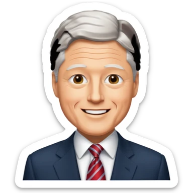 Bill Clinton president sticker