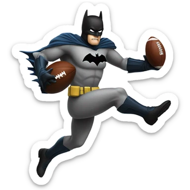 Batman playing football sticker