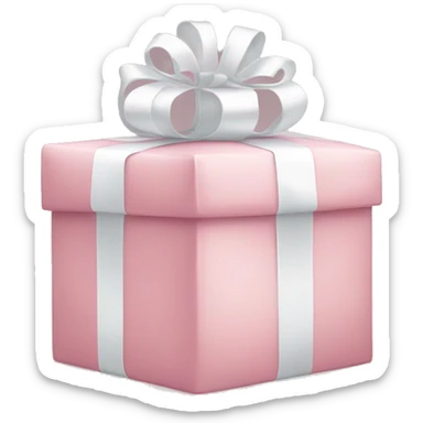 Light pink Christmas gifts under a white Christmas tree  sticker