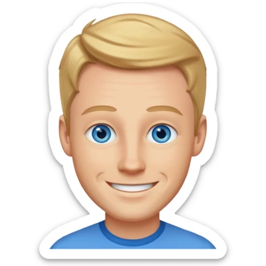 James Hewfield with blue eyes sticker