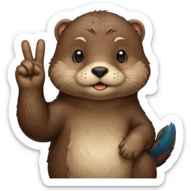 i want you make this otter 🦦 rise middle finger sticker