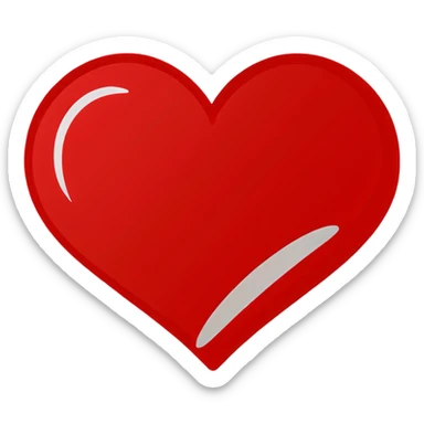 Red heart with kisses around it  sticker