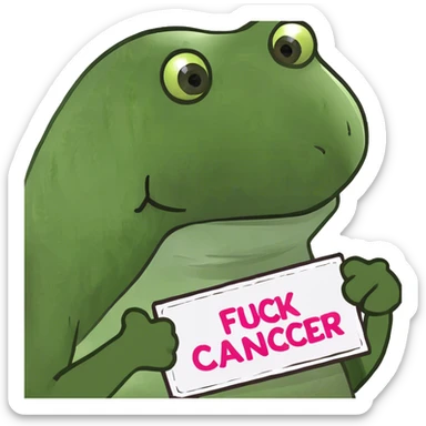 Leukemia cancer support ribbon FUCK CANCER sticker