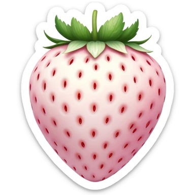 White Strawberry  sticker