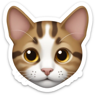 Brown and white tabby laying sticker