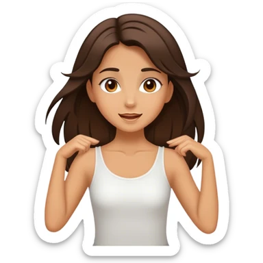 Fantastic dance emotion!!! (brunette girl) sticker