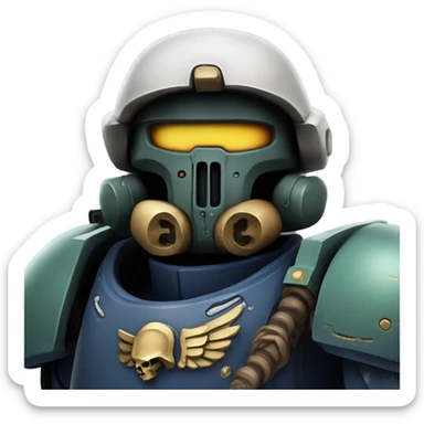 Space Marine 40k Thinking sticker
