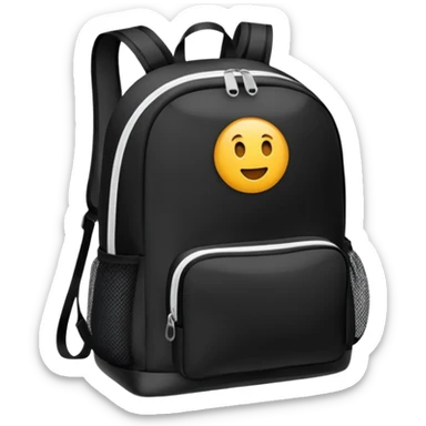 sac a dos de sport noir sans motif et uni sticker