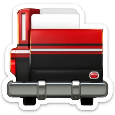 Dépanneuse rouge et noir sticker