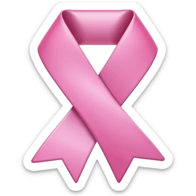 Ribbon emoji pink colour sticker