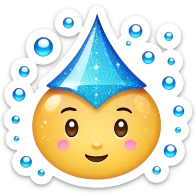  sparkling shiny glitter, with bright sparkles and shimmering particles, simple cute cartoon style sticker