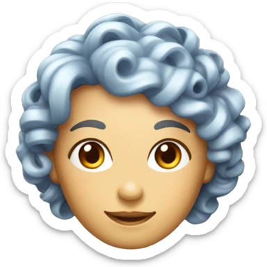 a plastic curler for hair no human sticker