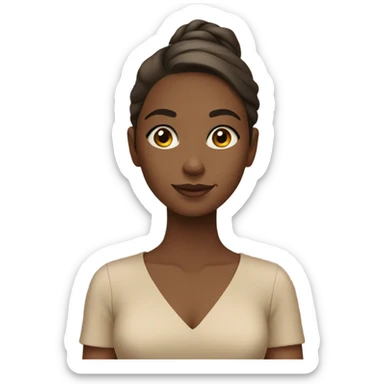 Beautiful girl in a beige dress sticker