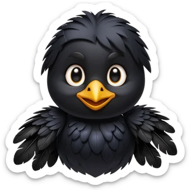 raven chibi emoji sticker