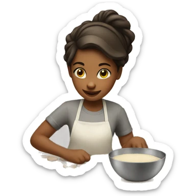 A girl baking cookies  sticker