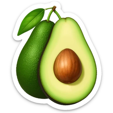 Granada abierta con su hoja (fruta) sticker