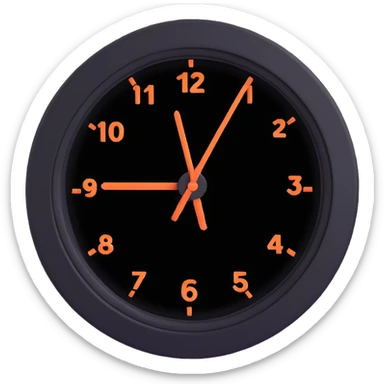 A clock with its hands spinning fast, showing the rapid passage of time. sticker