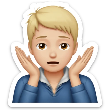 Person grabbing their neck with both hands sticker