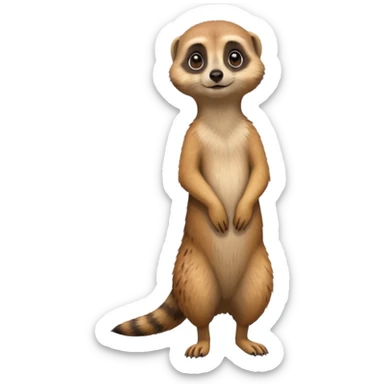 A meerkat standing  sticker