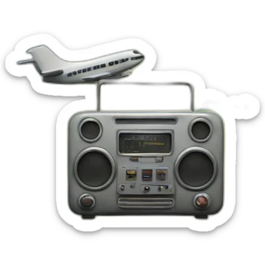 radio waves coming from airplane sticker