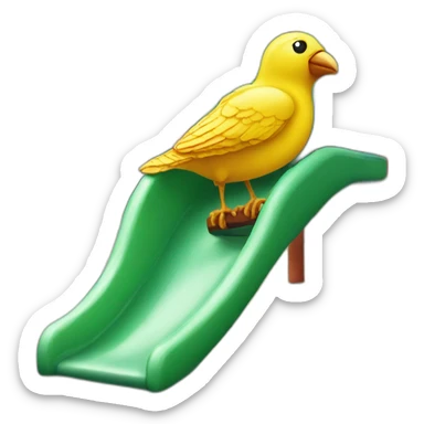 playground slide as a bird sticker