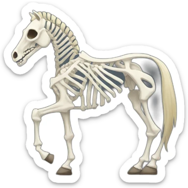 skeleton horse sticker