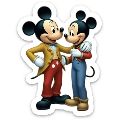 Walt Disney with Mickey Mouse sticker