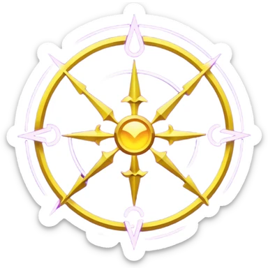 Wiz 101 casting sigil purple and yellow inspired storm magic  sticker