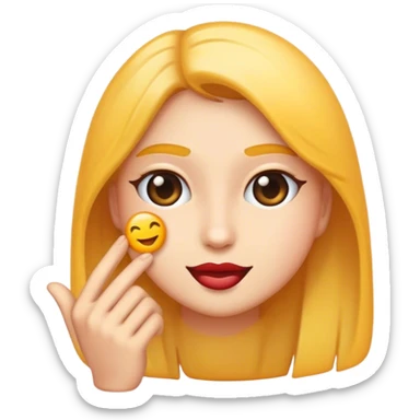 An emoji that describes impressing by someone’s beauty  sticker