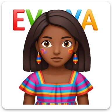 una niña peruana que ponga eva al fondo  sticker