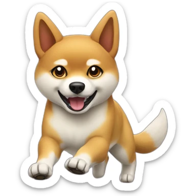 jumping-shibainu sticker