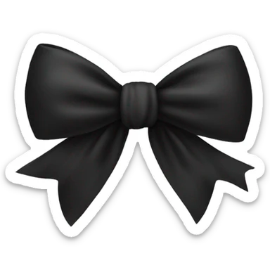 black bow sticker