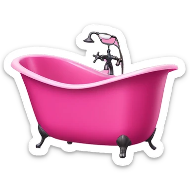 Hot pink bathtub  sticker