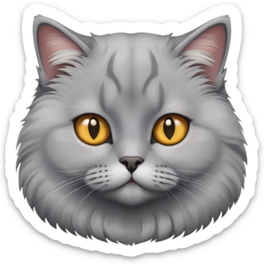 британский кот говорит о любви sticker