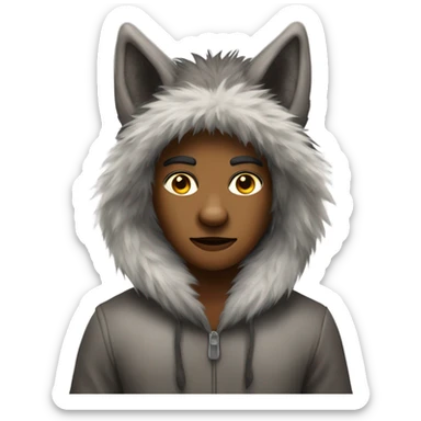 Person dressed as a wolf sticker
