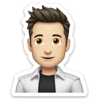 elon musk as a danny phantom sticker