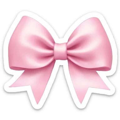 baby pink christmas bow sticker