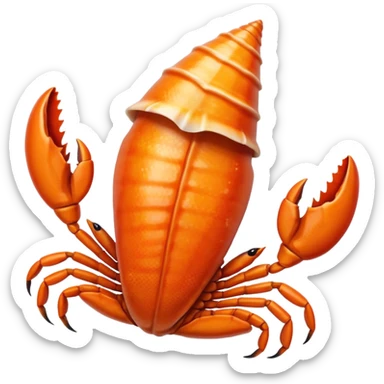 🦞🐚 una claw saliendo del emoji de shell sticker