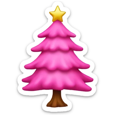 Pink Christmas tree  sticker