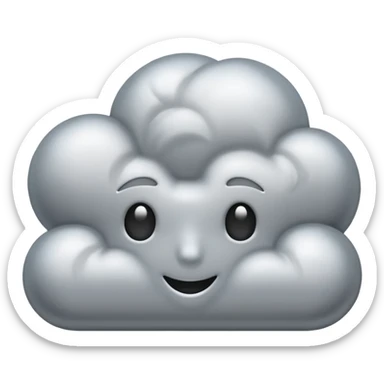 Computer transforming into a cloud sticker