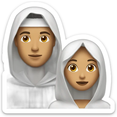 A veiled woman and ronaldo sticker