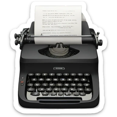 A black typewriter  sticker