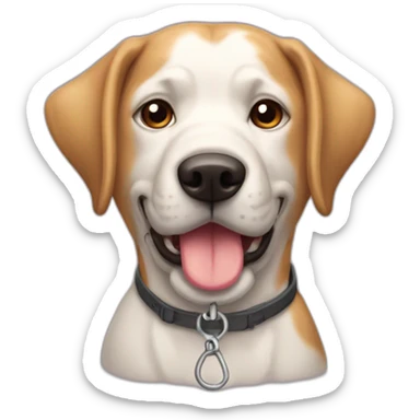 Perro con cabeza de lámpara sticker