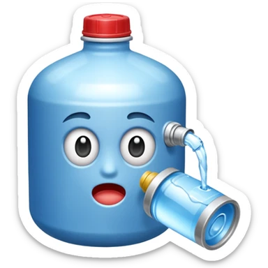 Camp Essentials, driniking water can,negative:character. sticker