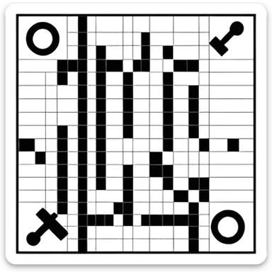 newspaper crossword sticker